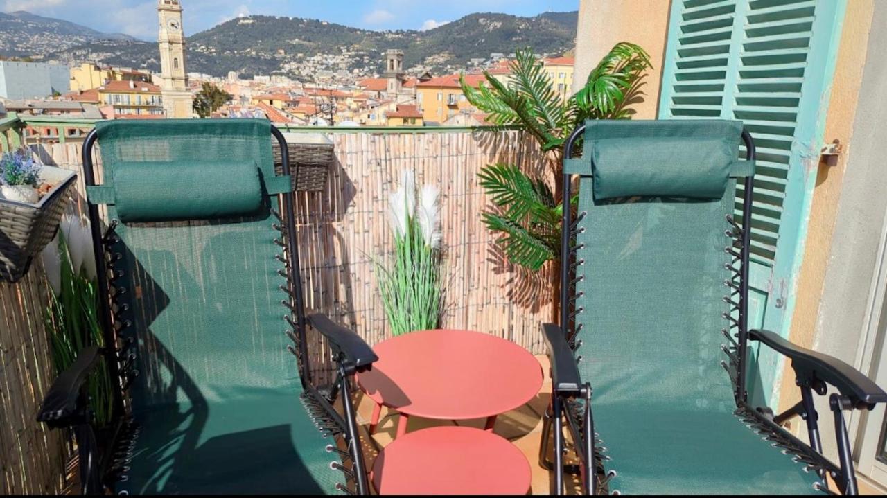 La Croix - F3, Terrasse Vue Panoramique, Vieux-Nice Old Town And Terrace Kültér fotó