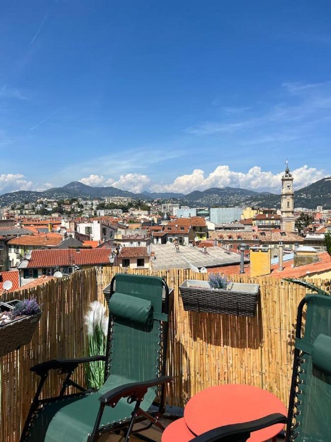 La Croix - F3, Terrasse Vue Panoramique, Vieux-Nice Old Town And Terrace Kültér fotó