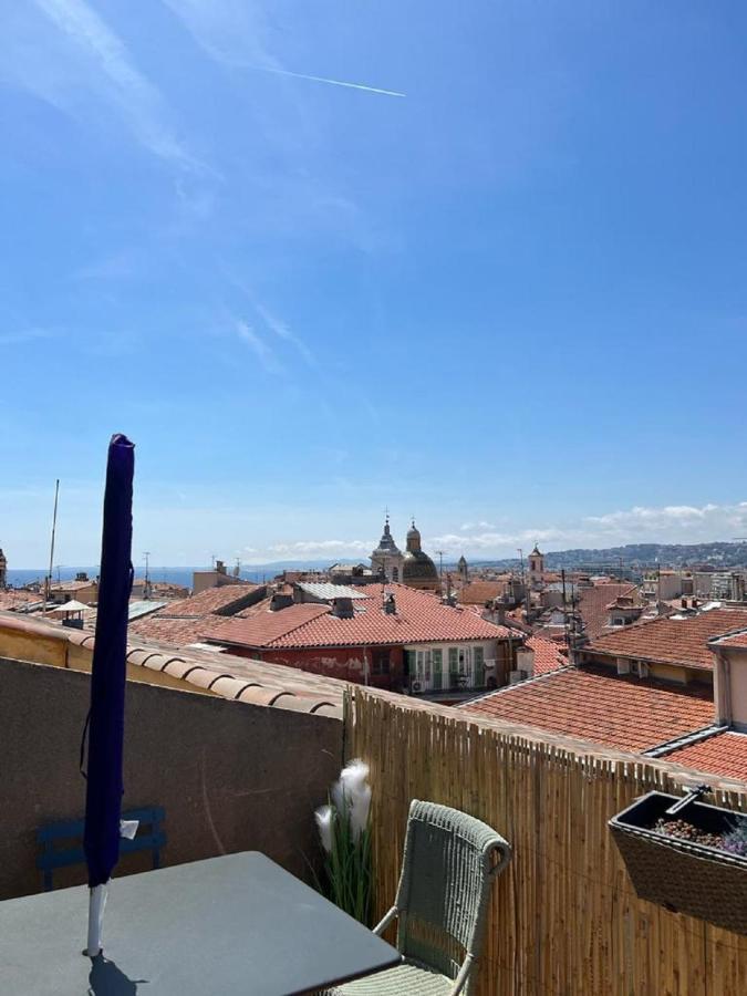 La Croix - F3, Terrasse Vue Panoramique, Vieux-Nice Old Town And Terrace Kültér fotó